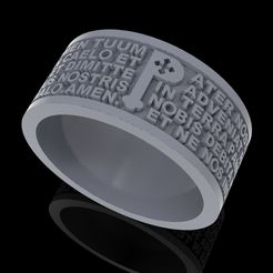1.jpg Christen Pater Noster Our Fathers Prayer ring 3D print model