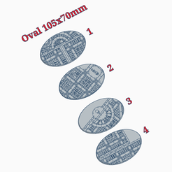 Oval_105x70mm_1.PNG Free STL file Oval Bases "Walkway" 105x70mm・3D print object to download