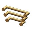Geometric-dimples-furniture-drawer-pulls-cabinet-knobs-size60-80-100mm-02.jpg Cabinet drawer handle and pull N015 miniset 3D print model