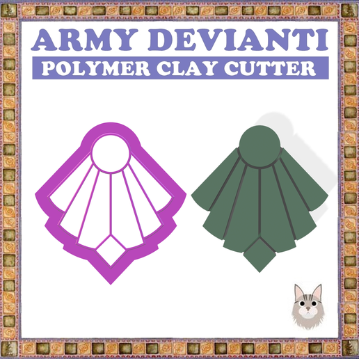 POLYMER CLAY CUTTER 4 SIZE.CC.ARMY DEVIANTI 3D model