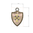 cross-03 v12-d21.png neck pendant Catholic protective cross on the shield v03 3d-print and cnc