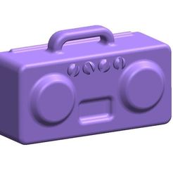 Boombox.jpg STL-Datei Miniature Ghetto Blaster kostenlos・3D-Druck-Vorlage zum herunterladen