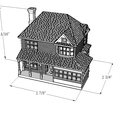 Dimensions1.png STL file N-Scale House 'Syracuse I' 1:160 Scale STL Files・3D printer design to download