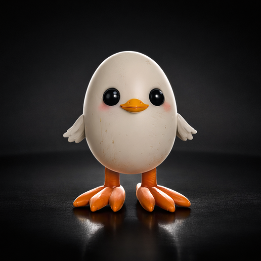 Cute Chick Easter Egg 3D Print – Adorable Spring Decor – Kawaii Baby Chick Figurine