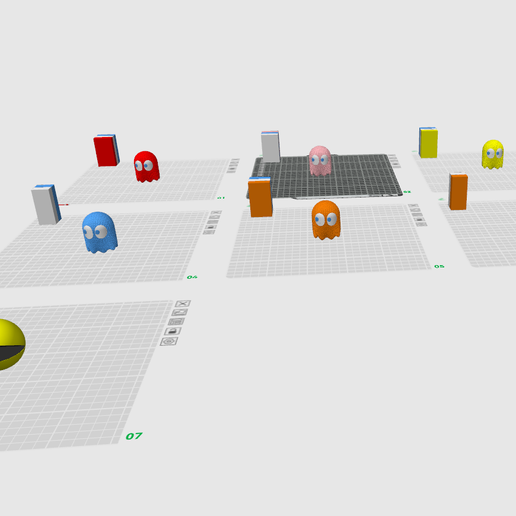 👾 Pacman Squad・Archivo STL para Impresión 3D・Cults