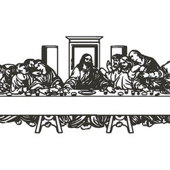 lastSupper_t.png Free STL file The Last Supper (Leonardo) for Wall・3D print model to download, miguelonmex