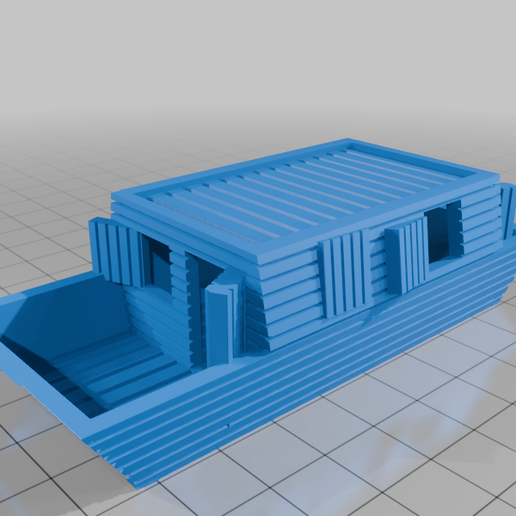 🛥️ Flatboat HO SCALE・Free 3D File for ・Cults