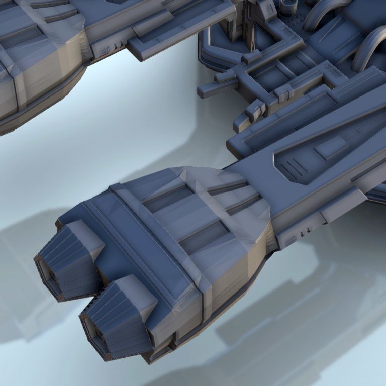 Download STL file Cetos spaceship 19 Battleship Vehicle SF Science