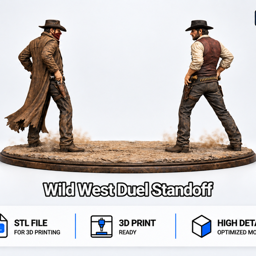 Wild West Duel Standoff | 3D Print STL File