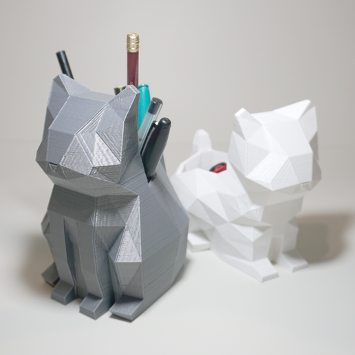 2.png STL file Polycats (Desk Pets)・Model to download and 3D print, Atomicosstudio