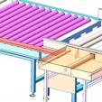 000008.jpg Automatic Pallet Stacker with Roller Conveyor 3D CAD Model