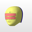 front.png power rangers zeo yellow ranger helmet stl file for 3d printing