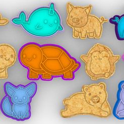 2023-05-31_10h56_06.jpg Archivo STL cortadores de lindos animalitos - pack #3・Plan de impresión en 3D para descargar