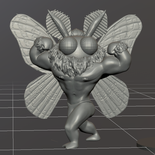 mohtman-3-screen-shot.png Descargar archivo STL Sexy Mothman Pose 3 • Plan para imprimir en 3D, sculpeychan