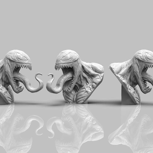 Venom Bust Symbiote Fan Art 15 cm Solid STL