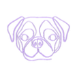 Pug Line Art.stl Pug line art