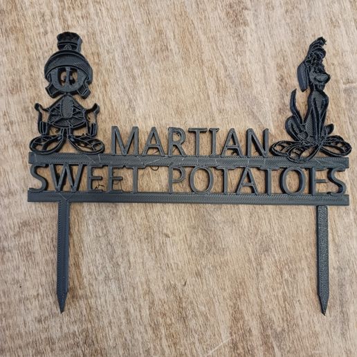 Martian Sweet Potatoes Garden signs 3D model