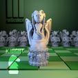 CyborgKnight-front.jpg 2x Chess Set Cyborgs vs. Nature