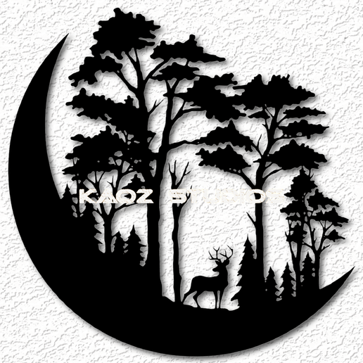 nature scenery drawing with animals