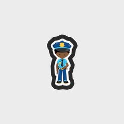 PoliceKidsVol1_PoliceBoy_Main copy.jpg Police Boy Cookie Cutter .STL File