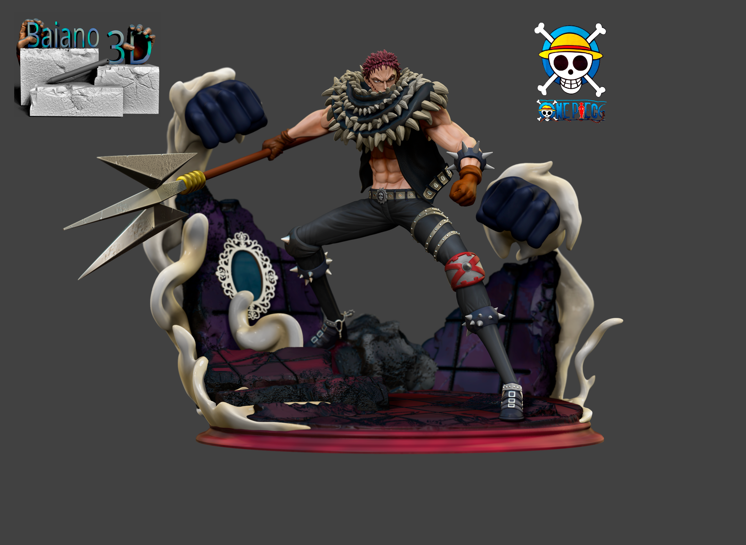 Stl Datei Fanart Katakuri One Piece Herunterladen 3d Druckbares Design Cults