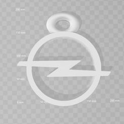 Logo opel.JPG STL-Datei Opel key ring kostenlos herunterladen • 3D-druckbare Vorlage, 3dleofactory