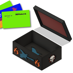 aaaaaaaaaaaaa.png Free STL file Guarda Tarjetas Con Tapa (Guitarra Fuego) / Save Cards (Guitar Fire) / boîte・3D printable model to download
