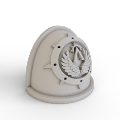 Mk4-Shoulder-Pad-Dark-Angels-Ironwing-1.png Fichier STL Epaulière pour armure MKIV (Dark Angels - Ironwing)・Objet imprimable en 3D à télécharger