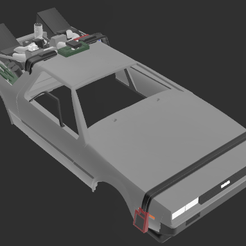 e.png Free 3D file DMC delorean RC body・3D printing idea to download