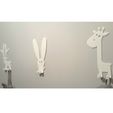 20160127_190440.jpg Archivo STL Wall clothes hangers - Bunny・Diseño de impresión en 3D para descargar