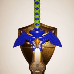 IMG_20210323_210915.jpg Archivo STL gratis Soporte de pared para la Espada Maestra de Zelda・Diseño de impresión 3D para descargar