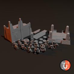 WholeArmy_0.jpg Free STL file 750p Space Zombies Army for Grimdark Future・3D printing idea to download