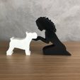 WhatsApp-Image-2023-01-07-at-13.46.59.jpeg Girl and her Schnauzer (wavy hair) for 3D printer or laser cut