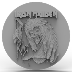 Iron-Maiden.png 3D Model STL File for CNC Router/Laser & 3D Printer Iron Maiden