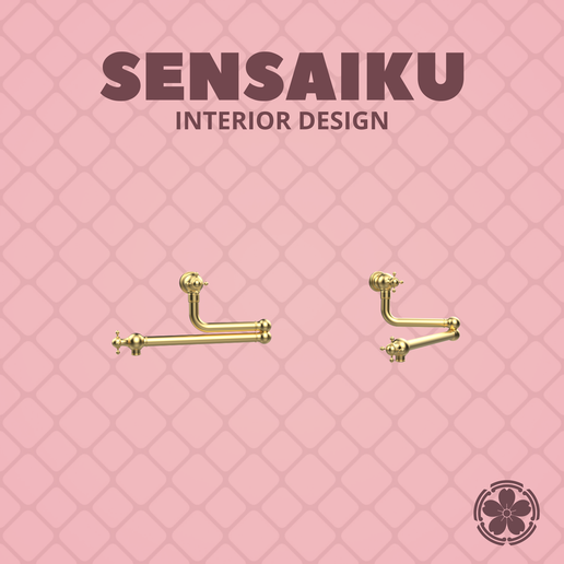 Miniature Replica 02. Perrin & Rowe - Georgian Era Pot Filler for Miniature Dollhouse - 3D Print Instant Download - Miniature Furniture Designer Series