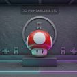 Gemini_Generated_Image_ewddhxewddhxewdd.jpg Mushroom "Super" Retro 3D - Fan Art Figurine (Geek / Gaming Decoration)