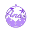 Anas v3.stl CHRISTMAS DECORATIONS FIRST NAME Anas
