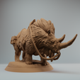 gear2.png Woolly Rhino mount dnd miniature - pre supported