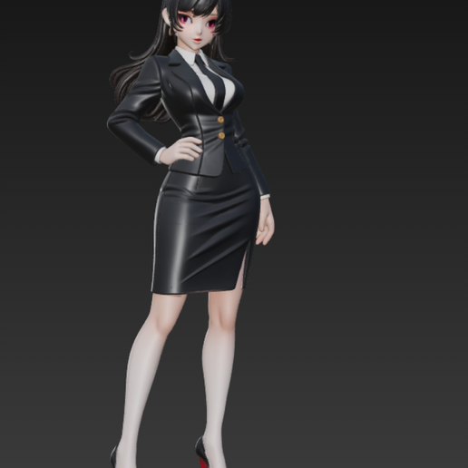 4 stl - SEXY CORPORATE AGENT - Femme Fatale Spy - Full Body STL - Manga  Style STL File for 3D printingCults