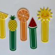 Summer-Bookmarks.jpg Summer Fruit and Sun Bookmark Set