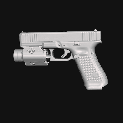 🔫 Glock 17 Gen 5 Streamlight TLR 2 HLG Real Size Scan 3D Gun Mold・ STL ...