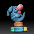 Gible_Baby_03.jpg BABY Gible Macaron (VERSION 2) POKÉMON FIGURINE - 3D PRINT MODEL
