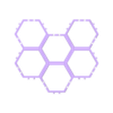Set_of_6_Inverse.stl Minifig Hexagons - Extended Edition