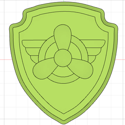 Снимок-экрана-121.png STL file Bath bomb mold PAW PATROL BADGE SKYE・Model to download and 3D print