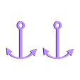 ancre.stl earring marine anchor