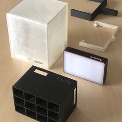 IMG_6784.jpg STL file Grid & Cube Lantern for Aputure MC・3D print model to download