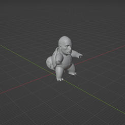 Untitled.png STL file Squirtle with The Rock head・3D printable design to download