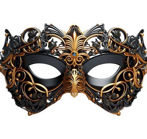 M.jpeg Máscara de Mascarada Barroca de Filigrana Real