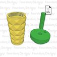 Untitled-5.jpg 3D file Starbucks Inspired Pineapple Tumbler Keychain with Removable Screw Top Pill Box・Model to download and 3D print
