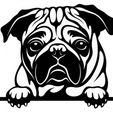 bulldog.jpg STL-Datei English Bulldog Pug Dog Wall Art・Vorlage für 3D-Druck zum herunterladen